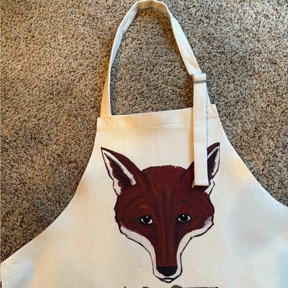 Foxy Chef Apron with Fox Design NWOT - Picture 3 of 5
